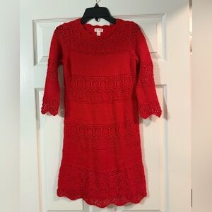 Cat & Jack Red Knit Kids Dress